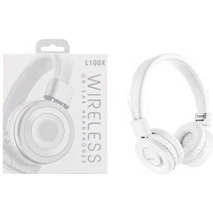 L100X Wireless Bluetooth On-Ear Headphones White